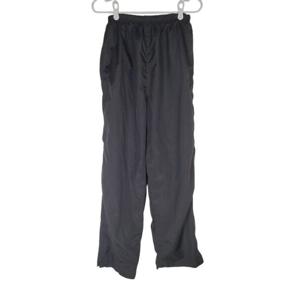 Holloway Elastic Waist Zip Hem Straight Leg Track Windbreaker Pants Black Small - Picture 1 of 14